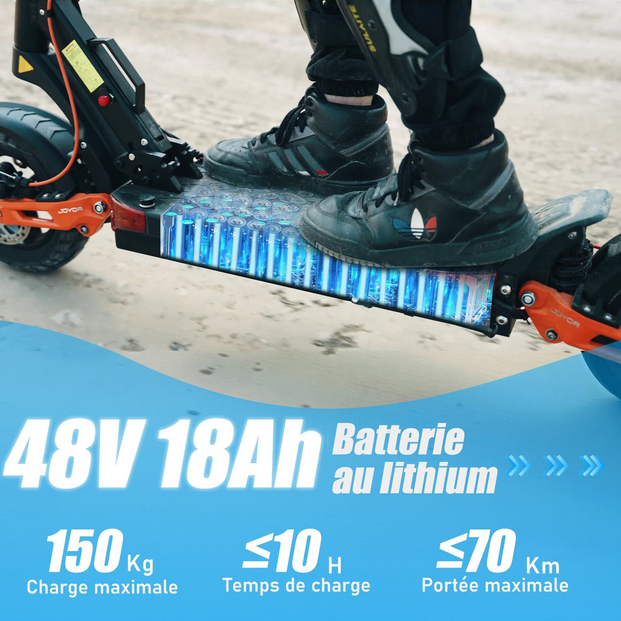 JOYOR T6 Electric Scooter - 600W motor power 70km range