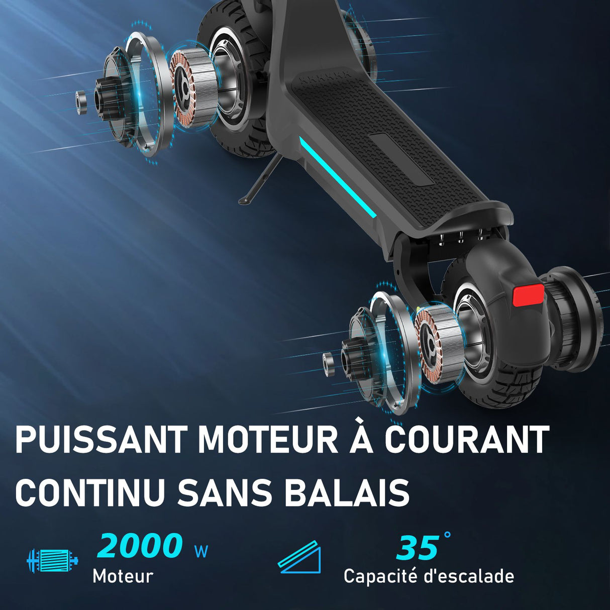 Todimart X5S Off-Road Electric Scooter: Black Todimart X5S Electric Scooter (with 10-inch off-road tires) – Dual Motor Drive – 35° Climbing Angle – Also ideal for city commuting