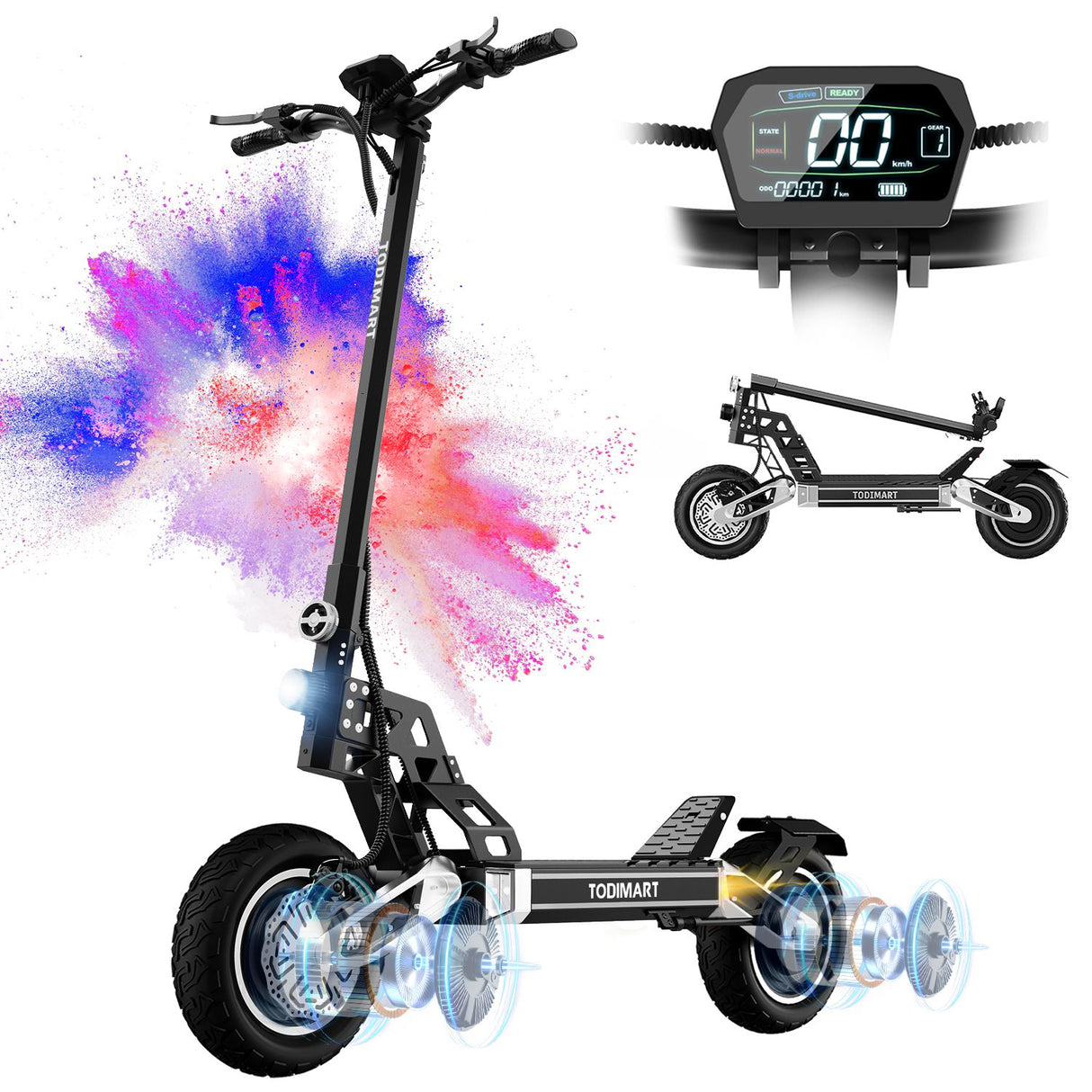 Trottinette électrique à double moteur TODIMART S13