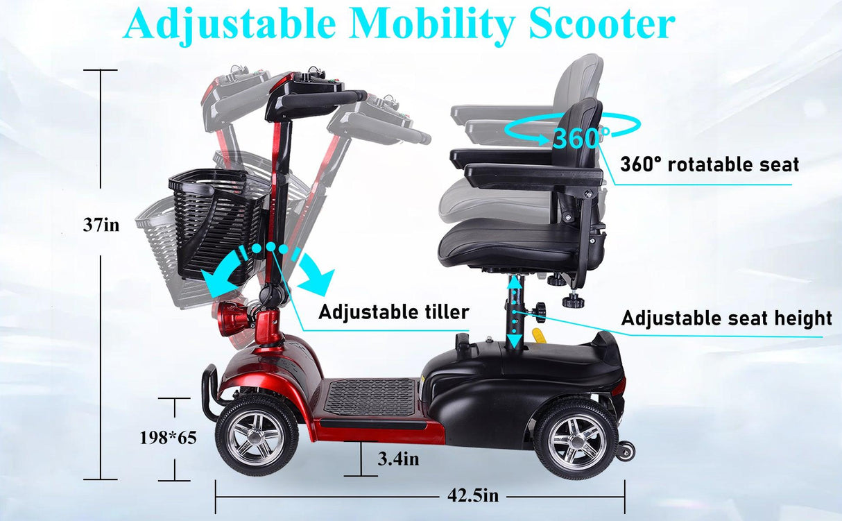 ATSGKE 4-wheel scooter - TODIMART