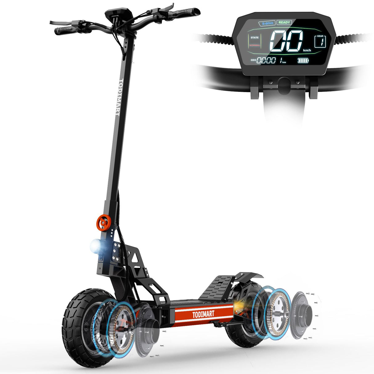 Monopattino elettrico a doppio motore TODIMART S13