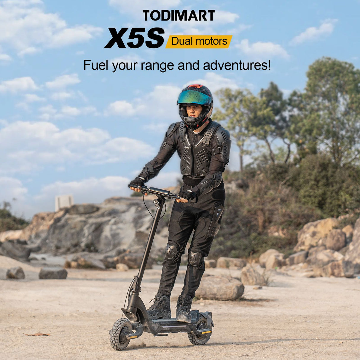 TODIMART X5S Patinete eléctrico potente de doble motor