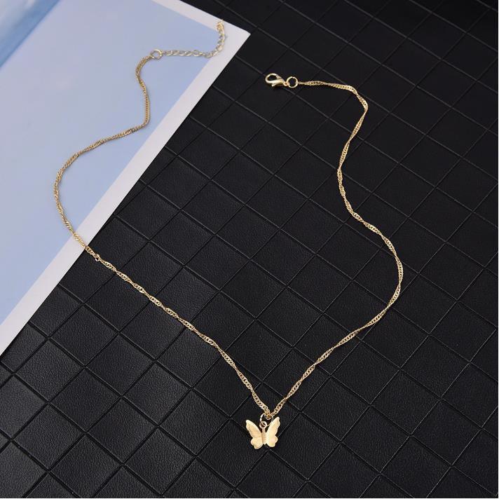 Butterfly Crystal Women Gold Chain Necklace Personal Pendent Necklaces Choker Necklace Jewelry Accessories Gifts