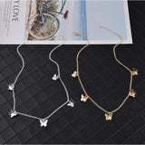 Butterfly Crystal Women Gold Chain Necklace Personal Pendent Necklaces Choker Necklace Jewelry Accessories Gifts - TODIMART