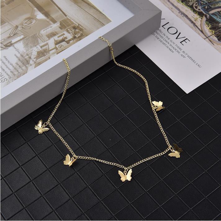 Butterfly Crystal Women Gold Chain Necklace Personal Pendent Necklaces Choker Necklace Jewelry Accessories Gifts - TODIMART