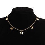 Butterfly Crystal Women Gold Chain Necklace Personal Pendent Necklaces Choker Necklace Jewelry Accessories Gifts - TODIMART